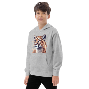 Kids fleece hoodie with lion
