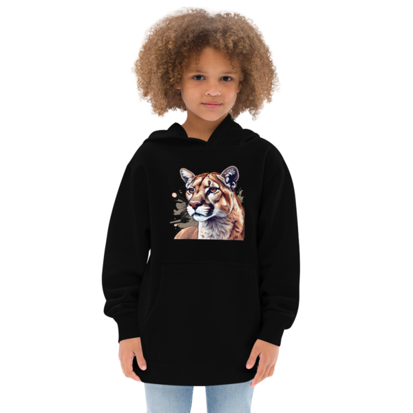 Kids fleece hoodie with lion