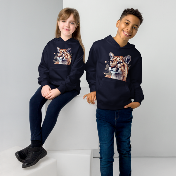 Kids fleece hoodie with lion