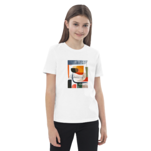 Organic cotton kids t-shirt abstract geometric design