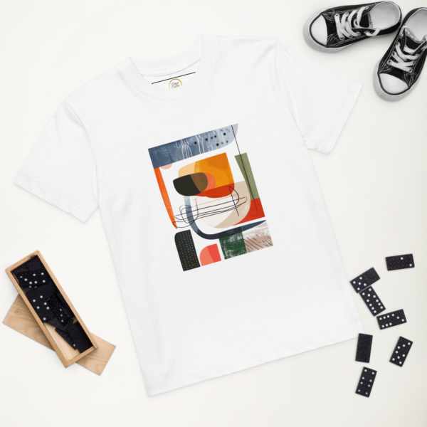 Organic cotton kids t-shirt abstract geometric design
