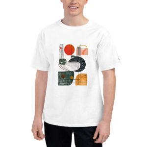 Men's Champion T-Shirt Abstract Sports Themed
