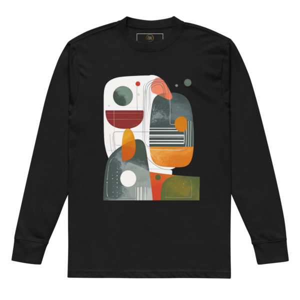 Abstract men's heavyweight long sleeve t-shirt