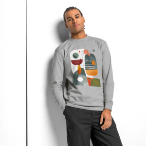 Abstract men's heavyweight long sleeve t-shirt