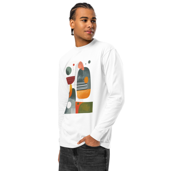 Abstract men's heavyweight long sleeve t-shirt