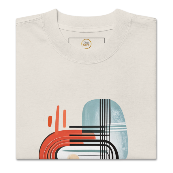 Men's oversized abstract geometric faded t-shirt