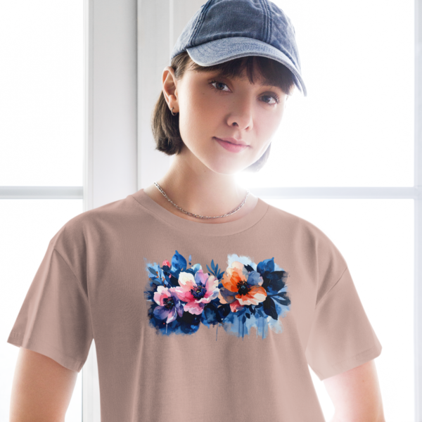 Women’s watercolor flowers crop top