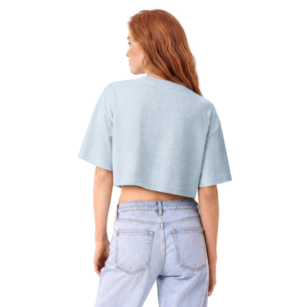 Watercolor flowers women’s garment dye cropped tee