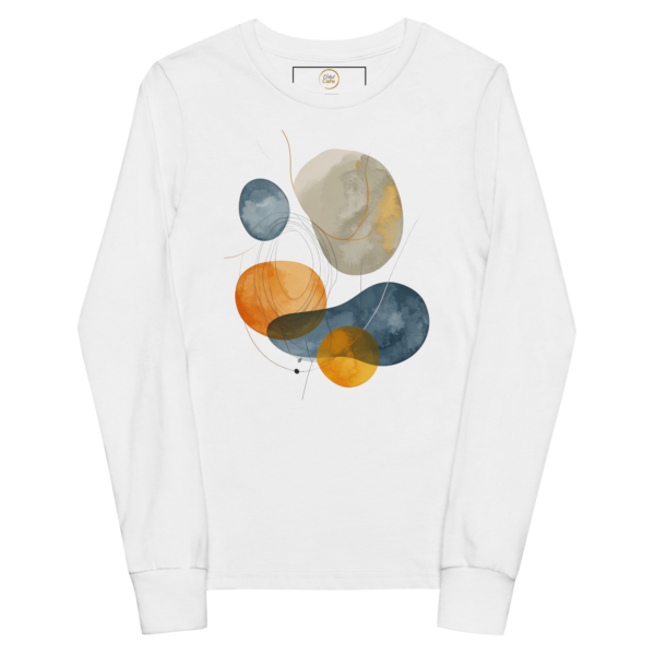 Youth long sleeve geometric shapes tee